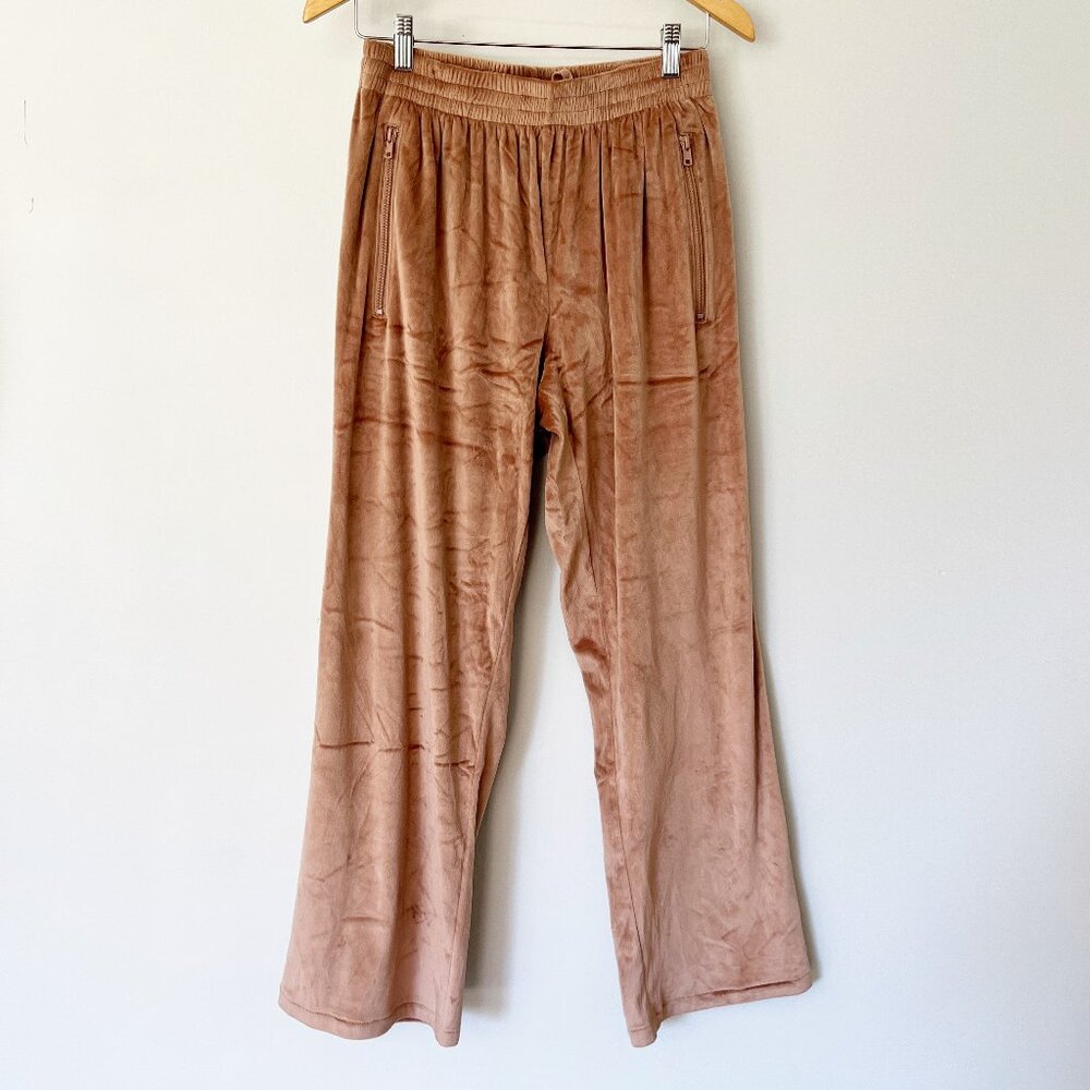 Skims Pants Size Small Velour Collection‎ Straight Leg Track Honey Soft Pockets